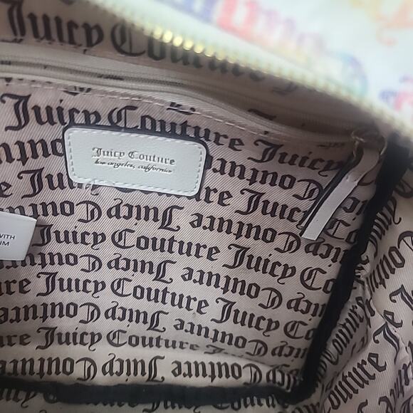 Juicy Couture Rosie Mini Backpack Purse White-Rainbow Nylon - Picture 4 of 10